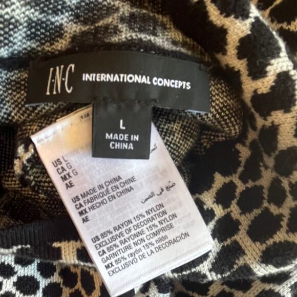 INC International Concepts Fringe-Trim Jaquard Sweater - Picture 5 of 6